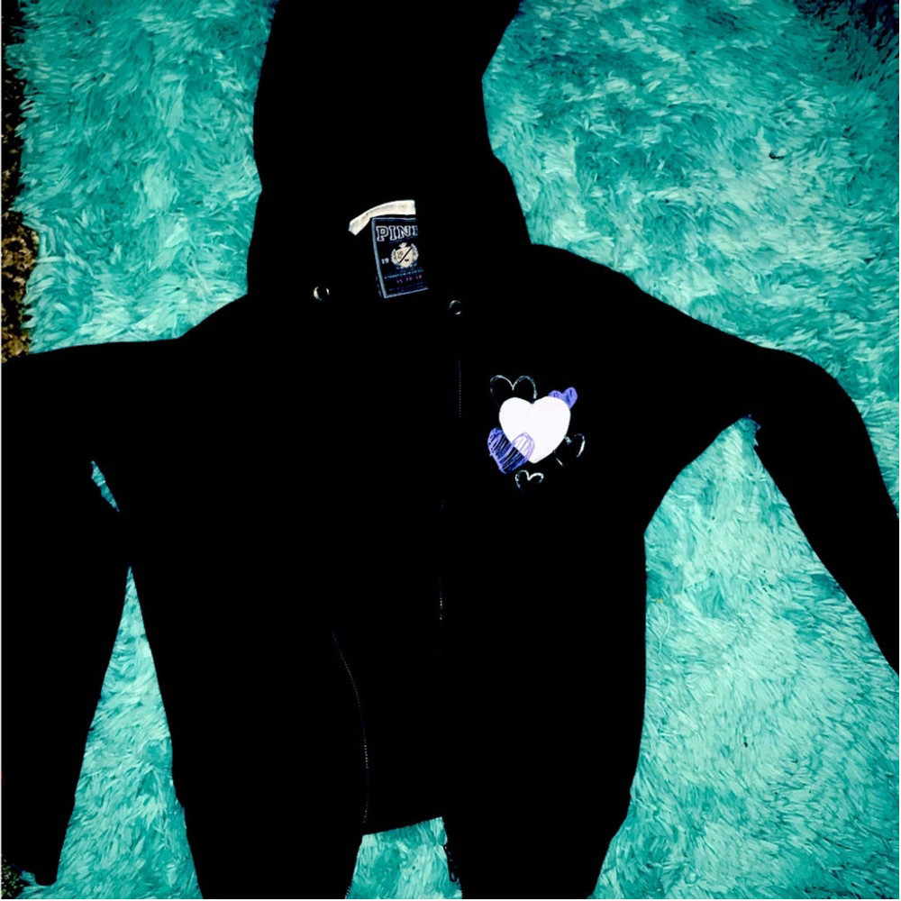 Purple heart PINK VS zip hoody